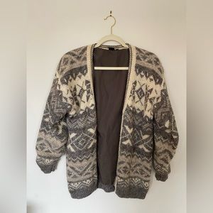 Thick vintage wool- blend cardigan